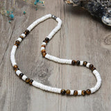 Bohemian Surfer Necklace Men's Natural Shell Tribal Jewelry