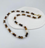 Baroque Freshwater Pearl Necklace Indian Agate Beads Charm Female