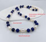 Baroque Freshwater Pearl Necklace Indian Agate Beads Charm Female