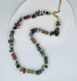 Baroque Freshwater Pearl Necklace Indian Agate Beads Charm Female