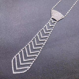 Women's Rhinestone Bow Tie Necklace Crystal Collar Dress Acc