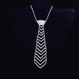 Women's Rhinestone Bow Tie Necklace Crystal Collar Dress Acc