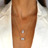 Colorful Cubic Zirconia Geometric Necklace