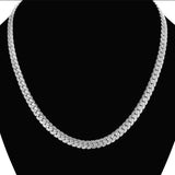 4MM 7MM Stainless Steel Snake Chain Golden Necklace for Women/Men