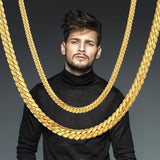 4MM 7MM Stainless Steel Snake Chain Golden Necklace for Women/Men