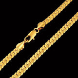 4MM 7MM Stainless Steel Snake Chain Golden Necklace for Women/Men