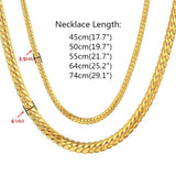 4MM 7MM Stainless Steel Snake Chain Golden Necklace for Women/Men
