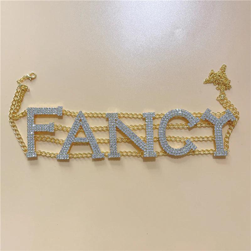 Big Money Dollar Rhinestone Necklace Choker