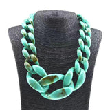 Vintage Long Boho Resin Necklace