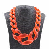 Vintage Long Boho Resin Necklace