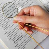 Monocle Necklace 6X Magnifier Glass Pendant Silver Plated Chain Women Jewelry