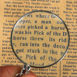 Monocle Necklace 6X Magnifier Glass Pendant Silver Plated Chain Women Jewelry
