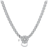 Silver Universal Chain Necklaces For Women All-match Pendant