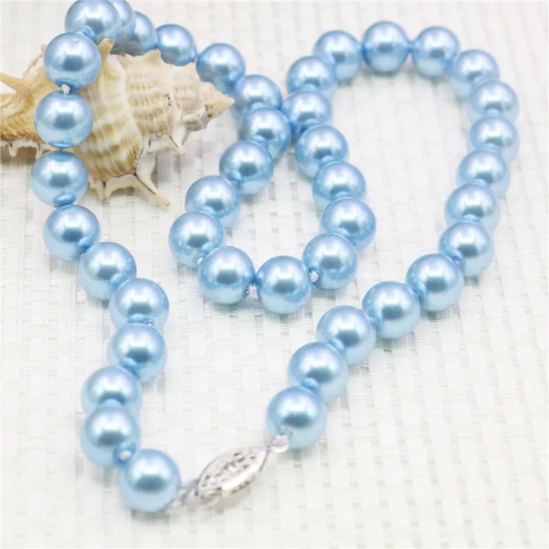 10mm Sky Pearl Shell Necklace for Women - Hand Jewelry Making Accessory