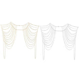 Boho Punk Chain Necklaces Collar Shoulder Chain Style Long Necklaces
