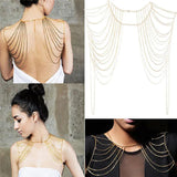 Boho Punk Chain Necklaces Collar Shoulder Chain Style Long Necklaces
