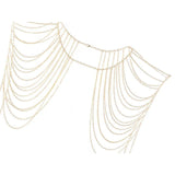 Boho Punk Chain Necklaces Collar Shoulder Chain Style Long Necklaces
