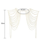 Boho Punk Chain Necklaces Collar Shoulder Chain Style Long Necklaces