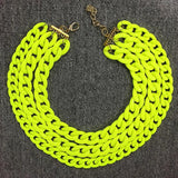 Punk Resin 3 Layer Chain Necklace for Women