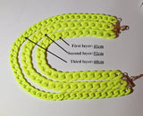 Punk Resin 3 Layer Chain Necklace for Women