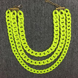 Punk Resin 3 Layer Chain Necklace for Women