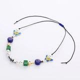 Dice Skull Necklace Street Christmas Butterfly Round Bead Couple Necklace