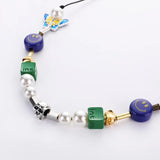 Dice Skull Necklace Street Christmas Butterfly Round Bead Couple Necklace