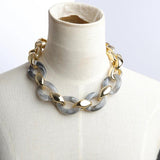 Retro CCB Acrylic Statement Necklace for Women