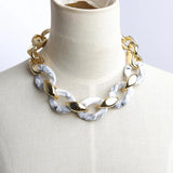 Retro CCB Acrylic Statement Necklace for Women