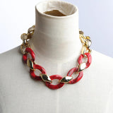 Retro CCB Acrylic Statement Necklace for Women