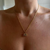 Stainless Steel Birth Year Necklace Angel Number Pendant Vintage Jewelry