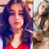 Sexy Punk Egirl Choker Leather Collar Bondage Goth Jewelry Gothic Necklace