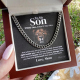 Son Stainless Steel Cuban Chain Necklace Birthday Graduation