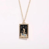 Colorful Tarot Necklace Star Moon Rose Sun Pendant Necklaces