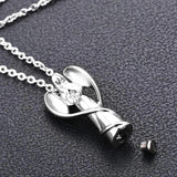 Angel Cremation Stainless Steel Pendant Necklace Ashes Keepsake Holder