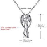 Angel Cremation Stainless Steel Pendant Necklace Ashes Keepsake Holder