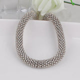 Rhinestone Twining Necklace for Party Wedding