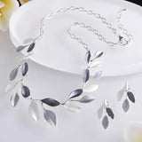 Enamel Leaf Necklace Women's Wedding Jewelry Choker Gift