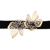 Vintage Hand Beaded Flower Woman Party Choker Necklace