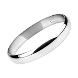 925 Sterling Silver Solid Smooth Bracelet Bangles For Women Men Charm