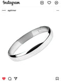925 Sterling Silver Solid Smooth Bracelet Bangles For Women Men Charm