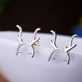925 Silver Stud Earrings 6-7mm Semi Mount Setting