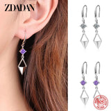 Sterling Silver Rhombus Earrings For Women