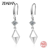 Sterling Silver Rhombus Earrings For Women