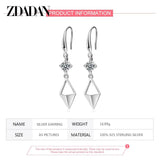 Sterling Silver Rhombus Earrings For Women