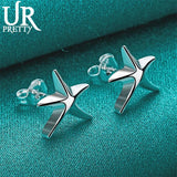 925 Silver Starfish Stud Earring Women Wedding Jewelry