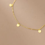 925 Sterling Silver Minimalist Disc Cross Link Chain Anklet for Women Girl