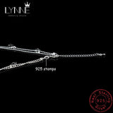 925 Sterling Silver Double Layer Anklet Lucky Clover Pendant Bracelet