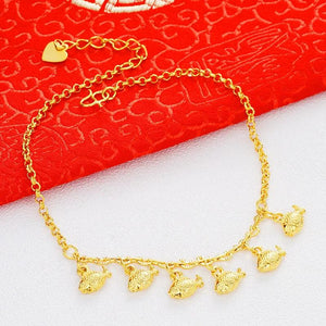 OMHXFC JB13 European Fine Woman Girl Party Birthday Anklet