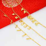 OMHXFC JB13 European Fine Woman Girl Party Birthday Anklet